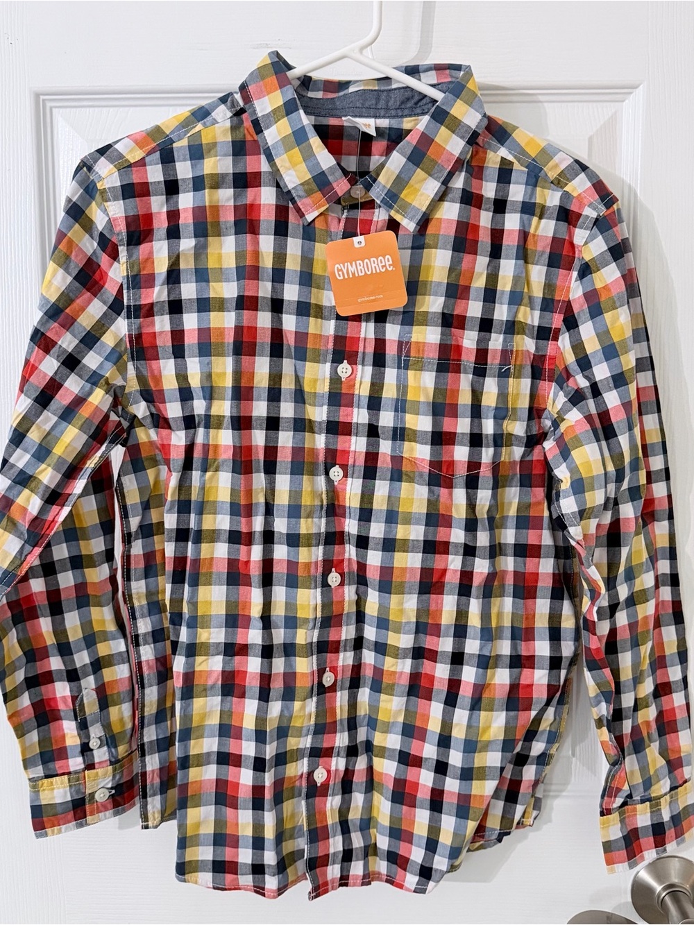 NWT Gymboree Boys' Multicolor Plaid Button-Down Shirt